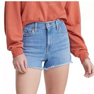 Women's Levi's® High Rise Frayed Hem Jean Shorts